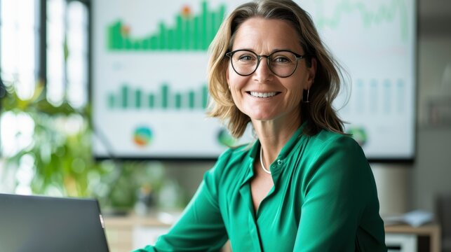 The smiling business professional
