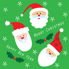 christmas card with santa claus