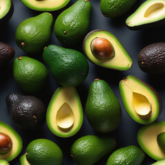 Avocado isolated on white paper background
