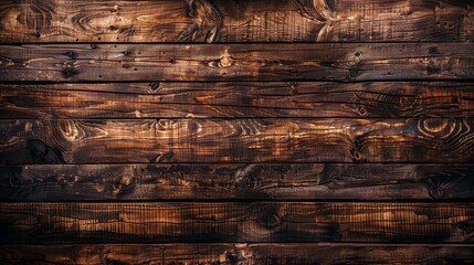 A close-up of a weathered wooden plank wall, with its grain and knots providing a rich, textured backdrop