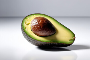 Avocado isolated on white paper background