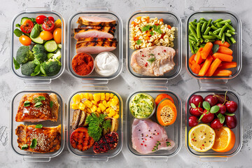 Diverse Healthy Meal Preps