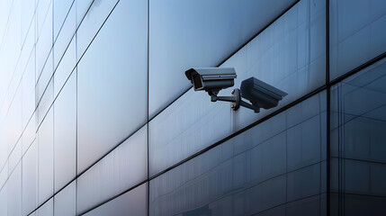 Obraz premium The Silent Sentinel of Security and Surveillance Aimed at Protecting Modern Structures with a Keen Eye for Detail and Vigilance
