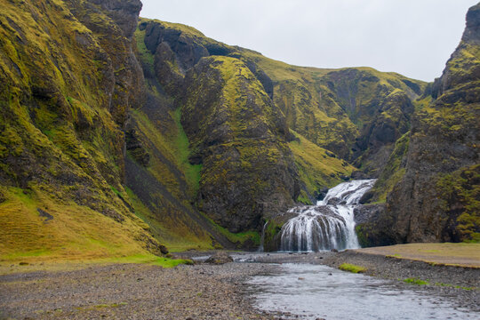 Long exposure of waterfall in Iceland