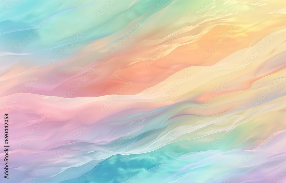 Aufkleber abstract pink pastel holographic blurred grainy gradient background texture. colorful digital grain 