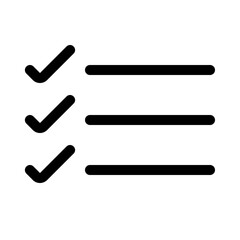 checklist menu icon with line style, perfect for user interface projects