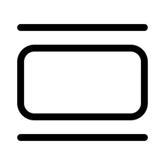 headers and footers icon with line style, perfect for user interface projects