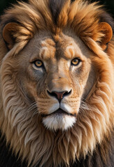  A photo of a lions mane, highlighting its power and majesty. 