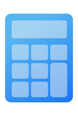 Calculator icon vector image, calculator PNG image, blue calculator icon image