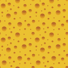 repeating perforated cheese seamless pattern, in flat realistic cartoon style