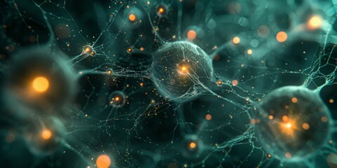 Abstract concept of chaos and order, with contrasting elements and intricate details, creating visual tension and balance