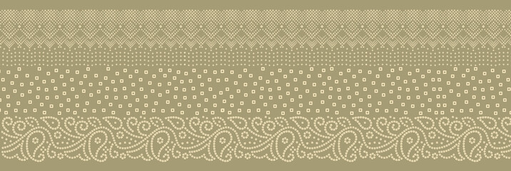 A traditional Indian chunri style border digital print for sari, dupatta, shirt, otc