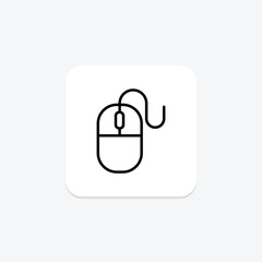 Mouse line icon , vector, pixel perfect, illustrator file