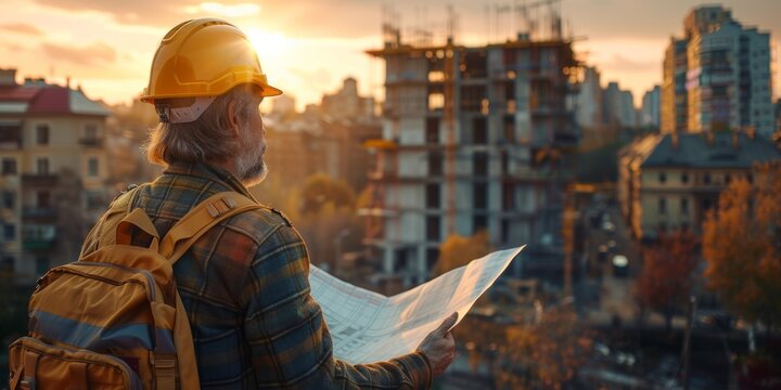 Construction team planning and executing a complex project, demonstrating skill, cooperation, and efficiency