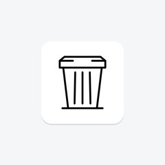 Trash Can line icon , vector, pixel perfect, illustrator file