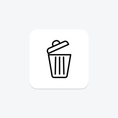 Recycling Bin line icon , vector, pixel perfect, illustrator file