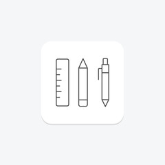 Office Supplies thinline icon , vector, pixel perfect, illustrator file