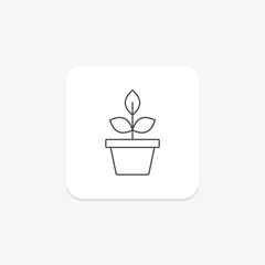 Plants thinline icon , vector, pixel perfect, illustrator file