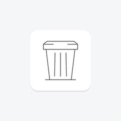 Trash Can thinline icon , vector, pixel perfect, illustrator file