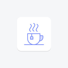 Office Tea Cup duotone line icon , vector, pixel perfect, illustrator file