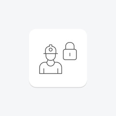 Locksmith thinline icon , vector, pixel perfect, illustrator file