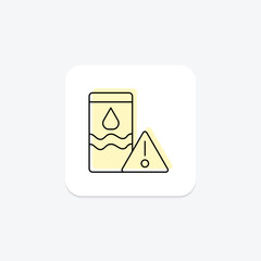 Obraz premium Water Damage color shadow thinline icon , vector, pixel perfect, illustrator file