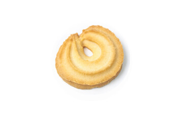 Danish butter cookies. Isolated on white background. Perfect for any commercial usages. close up,
