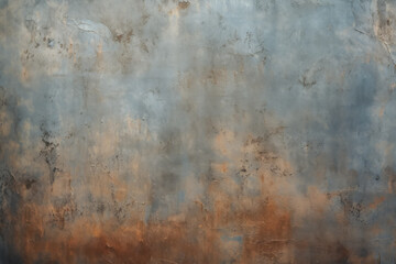 Processed collage of old rusty metal sheet texture in daylight. Background for banner