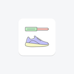 Shoe Repair lineal color icon , vector, pixel perfect, illustrator file