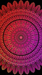 red and black mandala mobile background