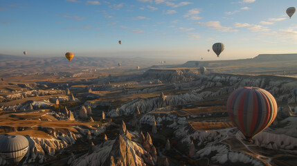Obraz premium Hot air balloons over Cappadocia