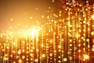 Golden abstract bokeh lights bright and festive representing celebration and joy dynamic and energetic detailed and artistic