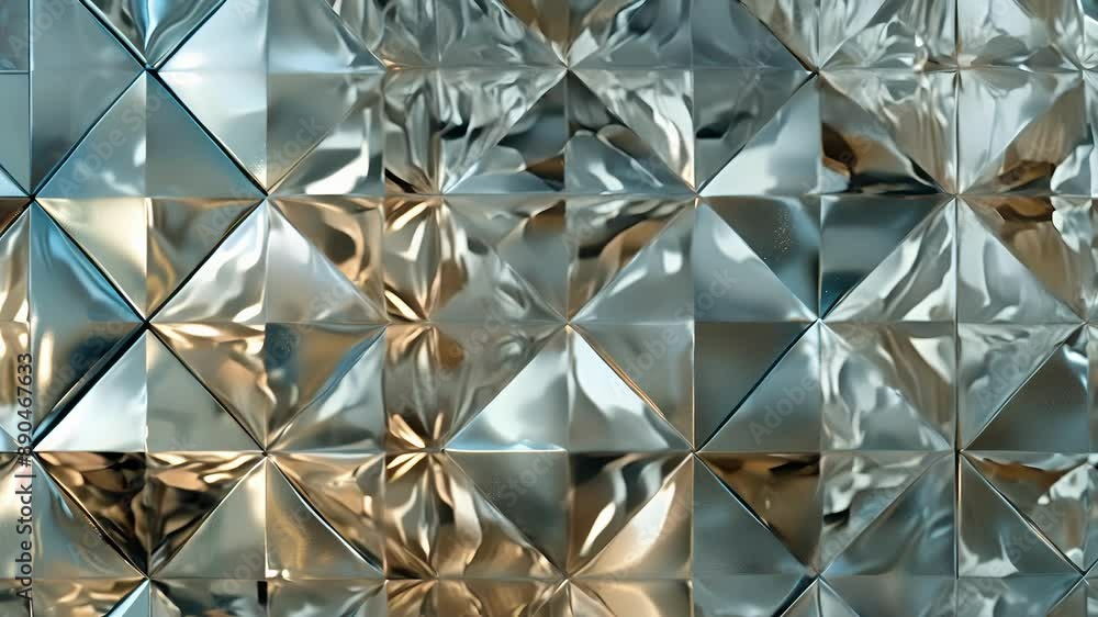 Poster a closeup of a luxurious door panel featuring a smooth glossy finish and a geometric pattern made fr