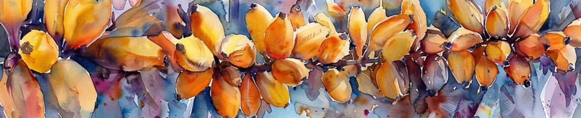 Design a visually captivating watercolor painting that captures the essence of a Pionono from a unique low-angle perspective