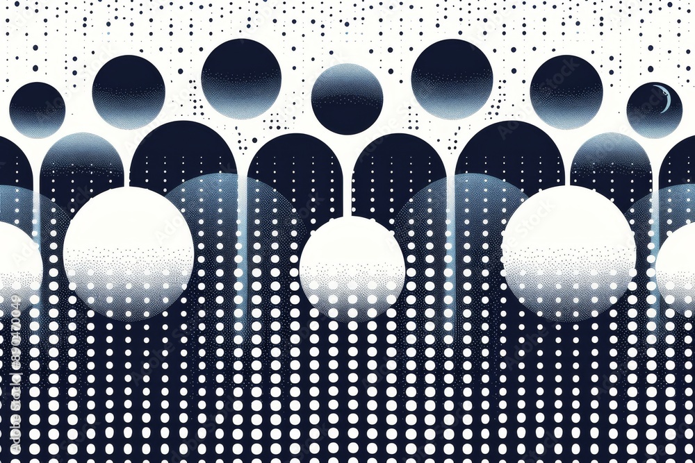 Poster abstract black and white geometric pattern with circles modern and artistic representing creativity 