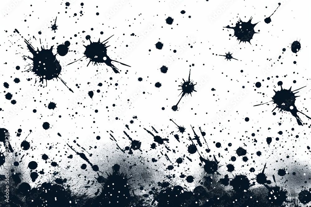 Poster black and white abstract ink splatter pattern artistic and expressive representing creativity and im
