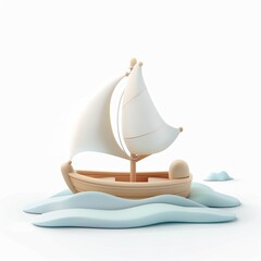 A Tiny Sailboat Dreams of the Open Sea