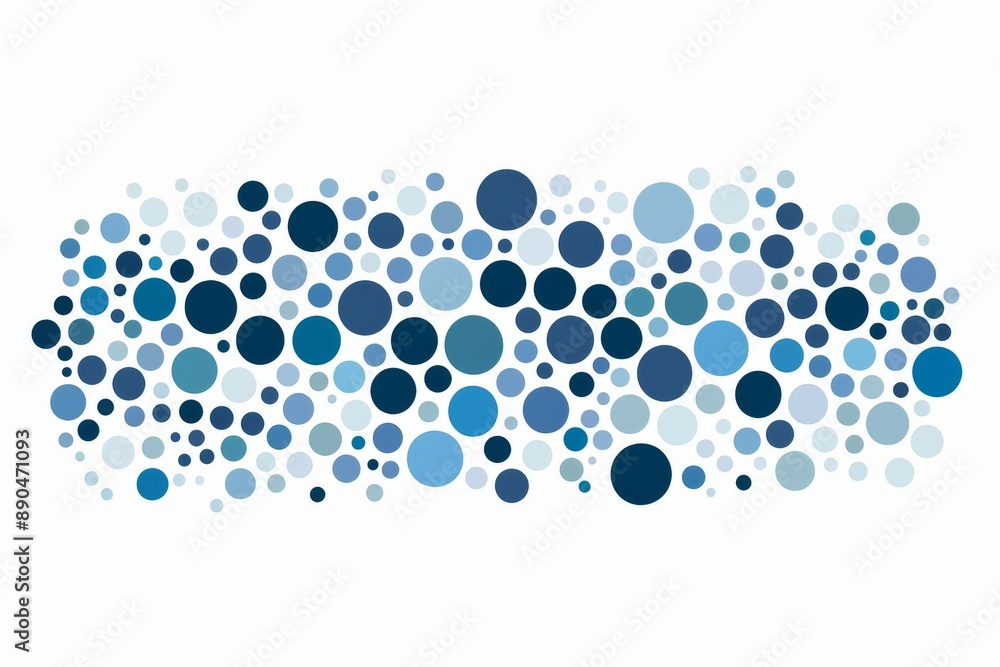 Poster abstract blue circular pattern modern and artistic representing creativity and imagination soft and 