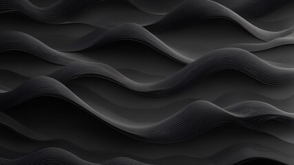 Fototapeta premium black waves pattern abstract background design