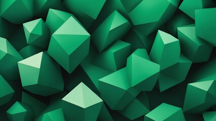 green geometric shapes abstract background design