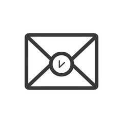 minimalist email line art icon logo symbol