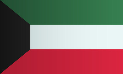 Kuwait national flag. Arabian coutry. Vector illustration