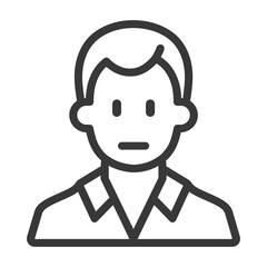 Obraz premium minimalist employee line art icon logo symbol