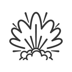 Obraz premium minimalist Explosion line art icon logo symbol