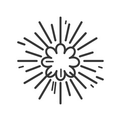 Obraz premium minimalist Explosion line art icon logo symbol