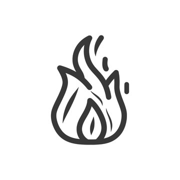 recommend clip art: minimalist flame line art icon logo symbol