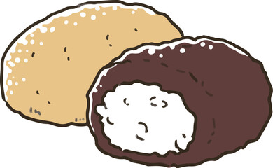 粒あんときなこのおはぎ