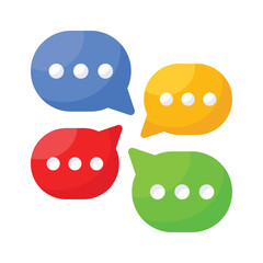 Well designed messages icon, communication, speech bubbles, conversations vector design