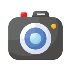 Creatively crafted icon of camera in editale style, ready to use vector
