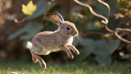 Obraz premium Baby hare in nature.